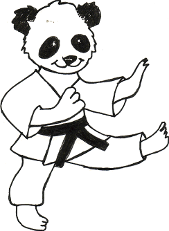 Das Logo der Karate-Pandas